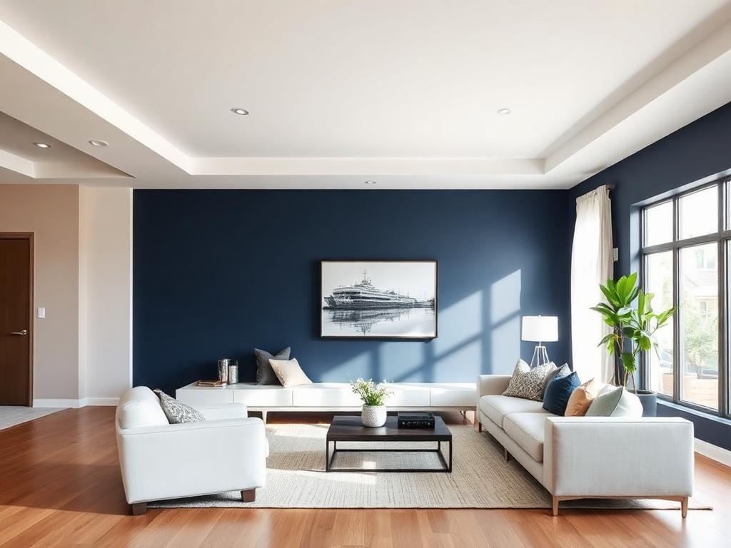 Pintura residencial — Sala de estar: depois da pintura